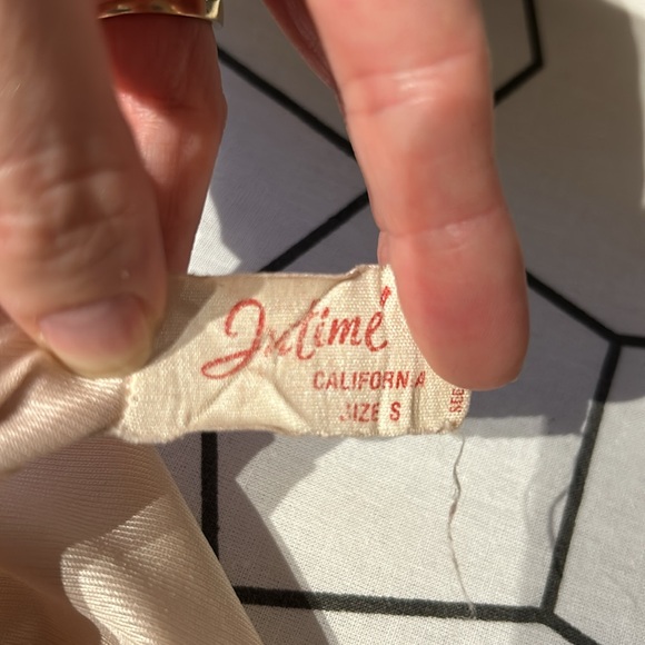 Vintage Lingerie Slip Dress with Pink Floral Lace - Picture 6 of 10